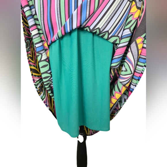 Collective Concepts Halter Maxi Dress Multicolor Lined Geometric Abstract Size M - Picture 6 of 8